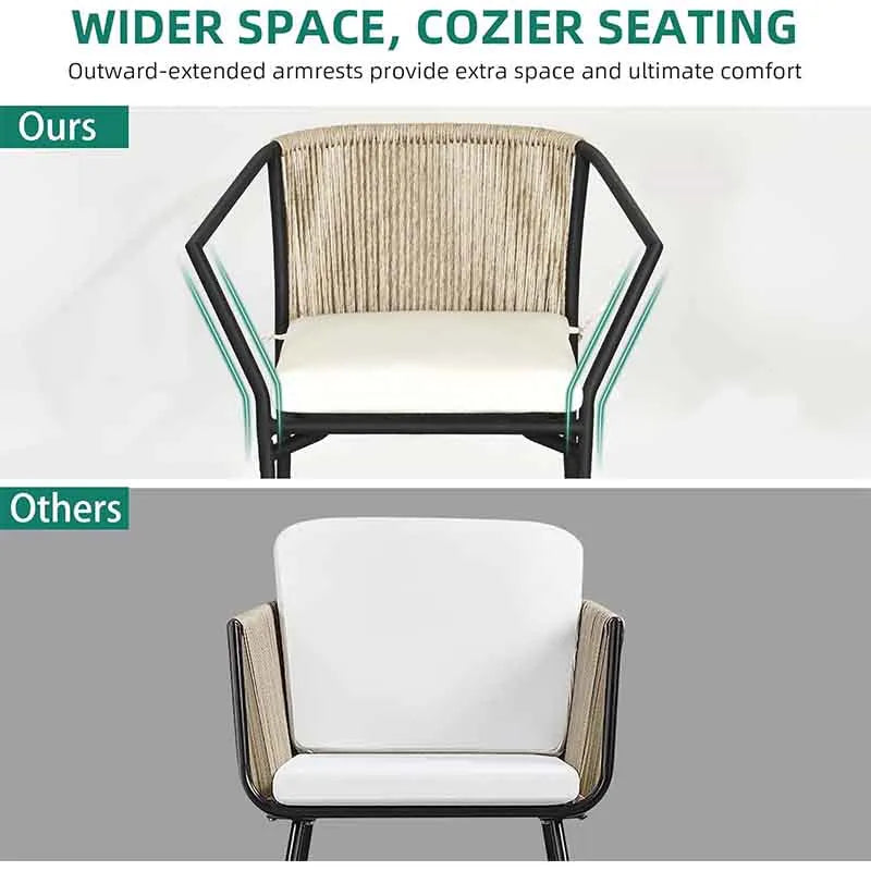 Yoobure Wicker 3-Piece Outdoor Bistro Set