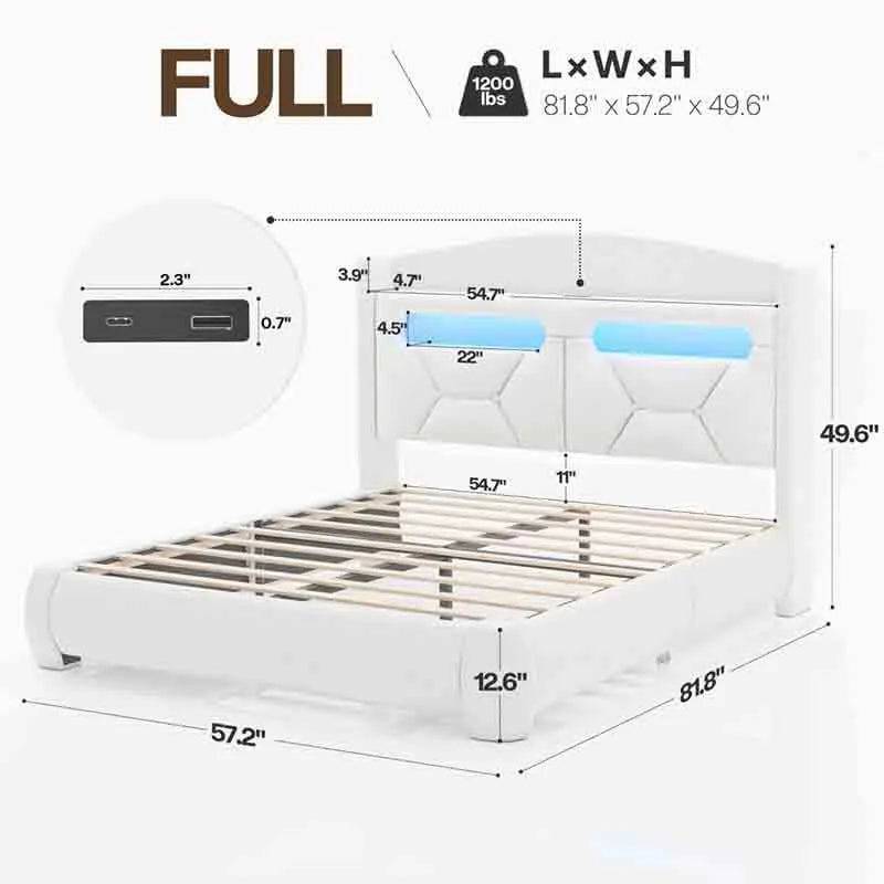Yoobure Bed Frame Full Size Soft Thickened Board Bedframe