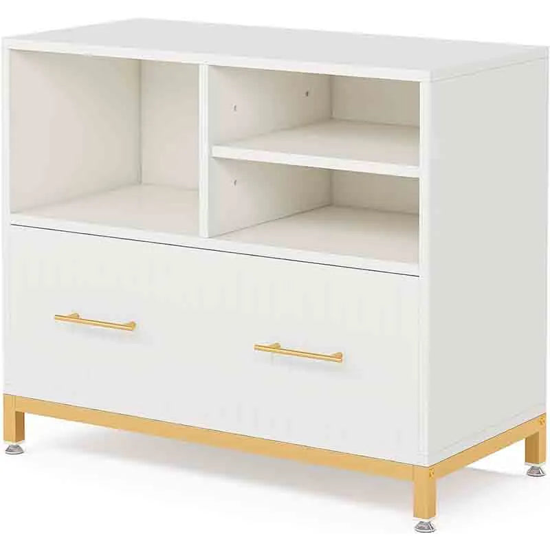 Filing Cabinet with Adjustable Hanging Rod