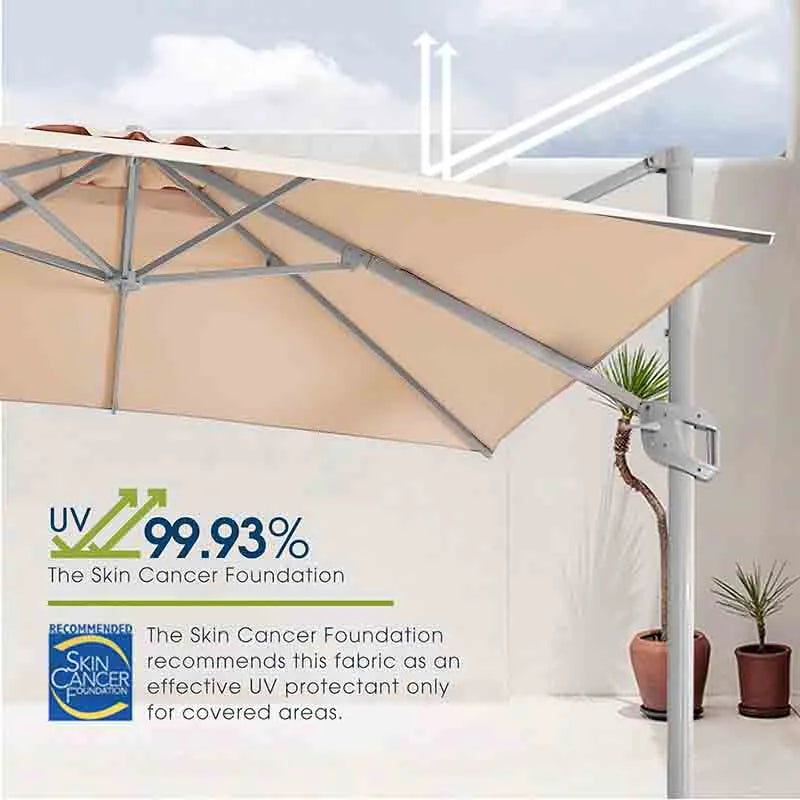 Yoobure 10x13 FT Rectangular Cantilever Patio Umbrella