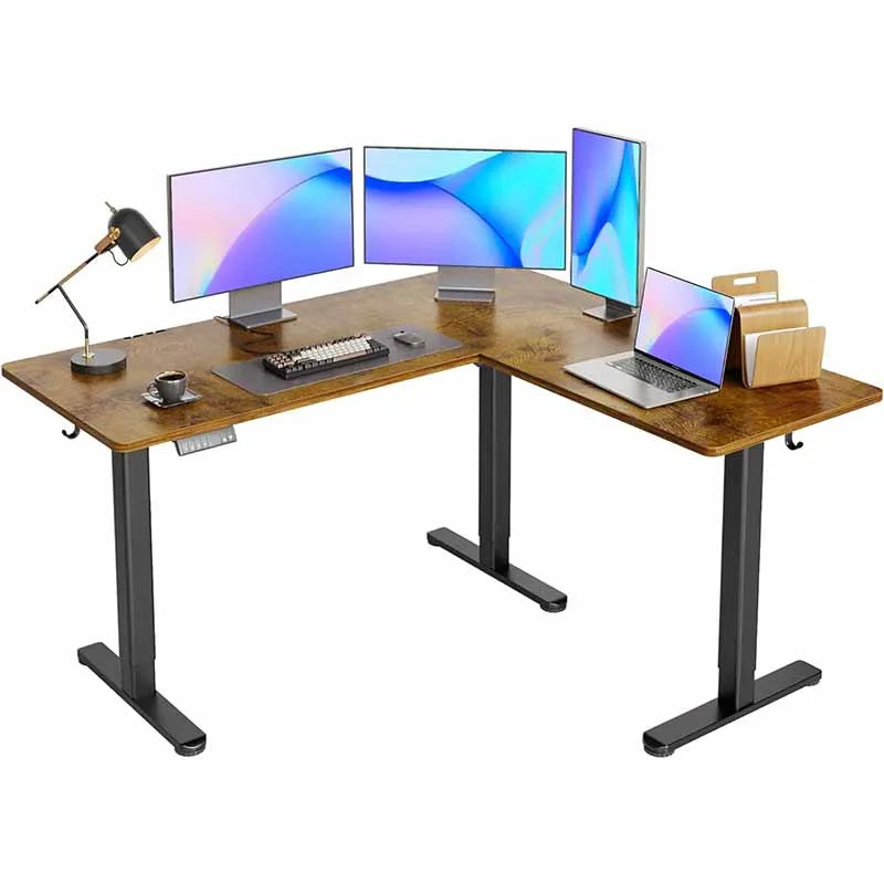 63 Inch Electric Standing Desk, Brown