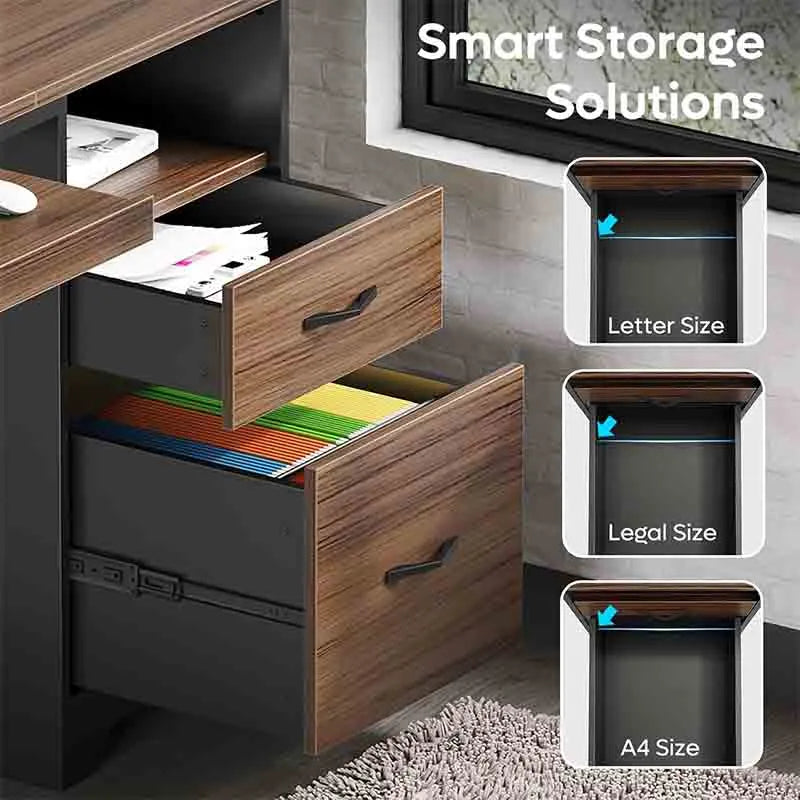 Yoobure 48” Computer Desk with File Drawer