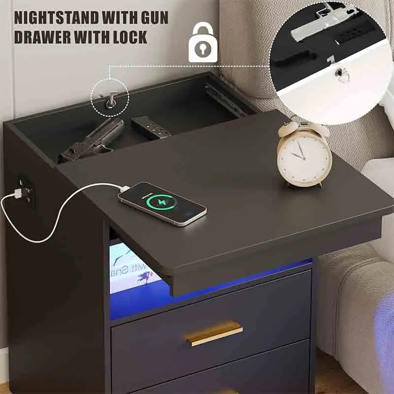 Yoobure Night Stand with USB & Type-C Port