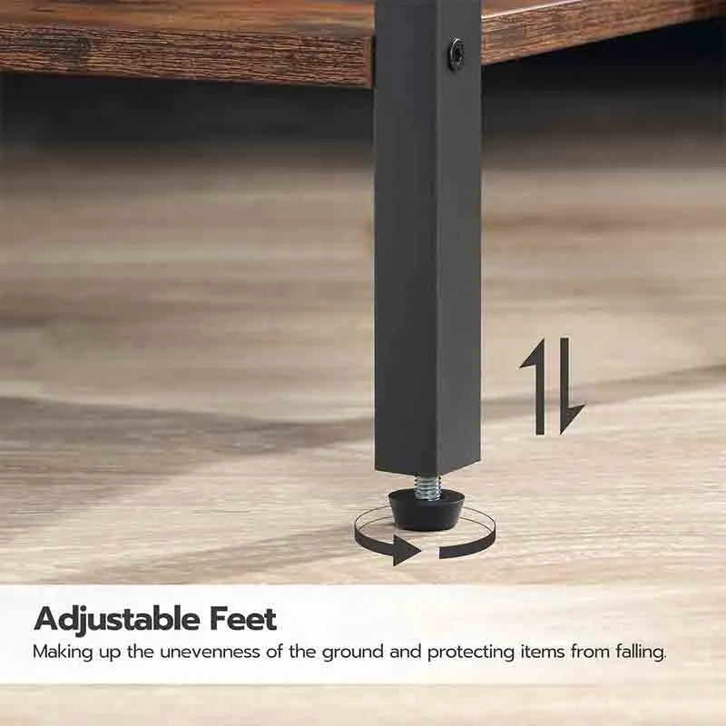 Yoobure 3 Tier Bookshelf, 23.6"L Industrial Bookcase