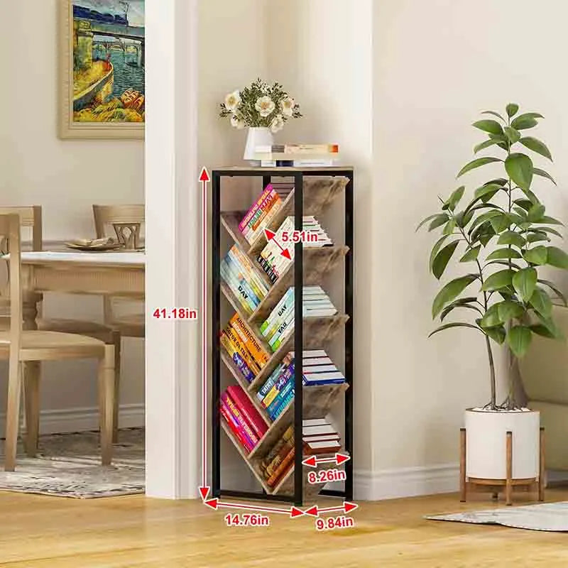 Yoobure 9-Tier Floor Standing Tree Bookshelf