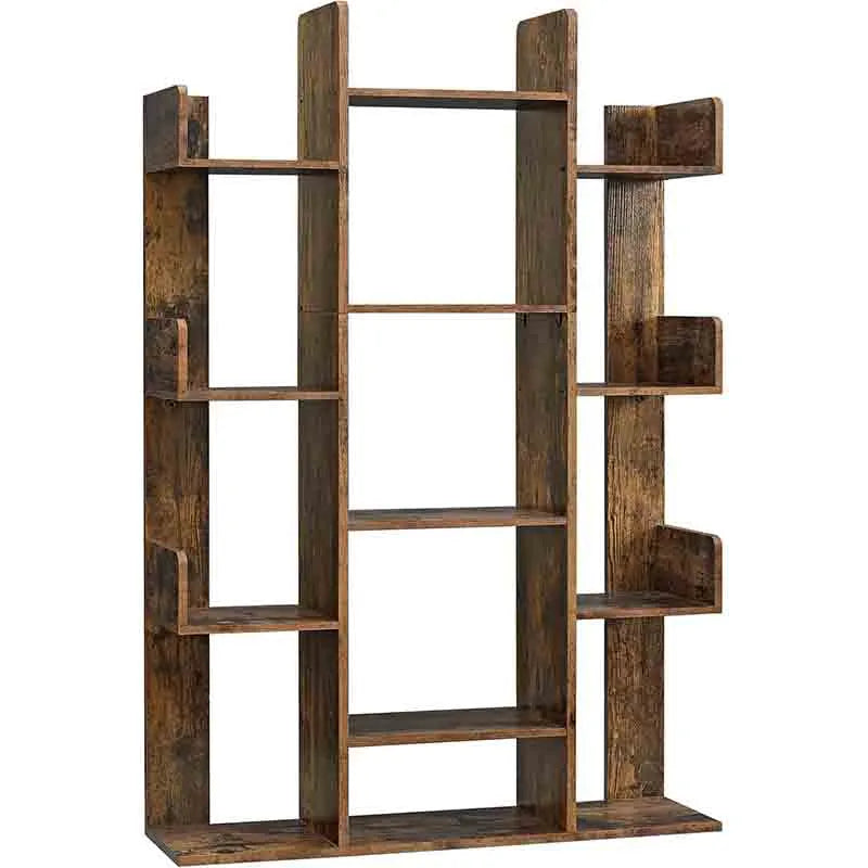 Tree-Shaped Bookcase with 13 Storage Shelves