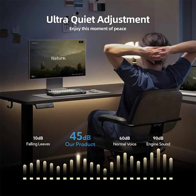 Yoobure 63 Inch Electric Standing Desk, Black