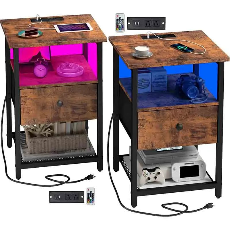 Bedside Tables with USB Ports