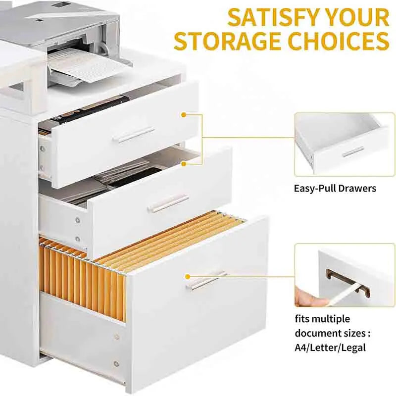 Yoobure L Shaped Desk with Drawers, 65" Computer Desk