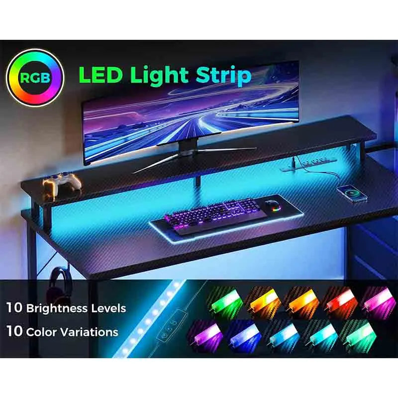 Yoobure 59 Inch Modern Gamer Desk Table