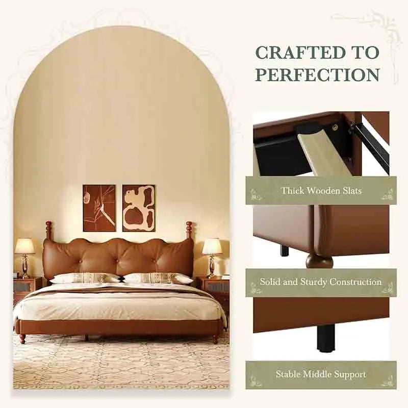 Yoobure California King Platform Bed with Headboard