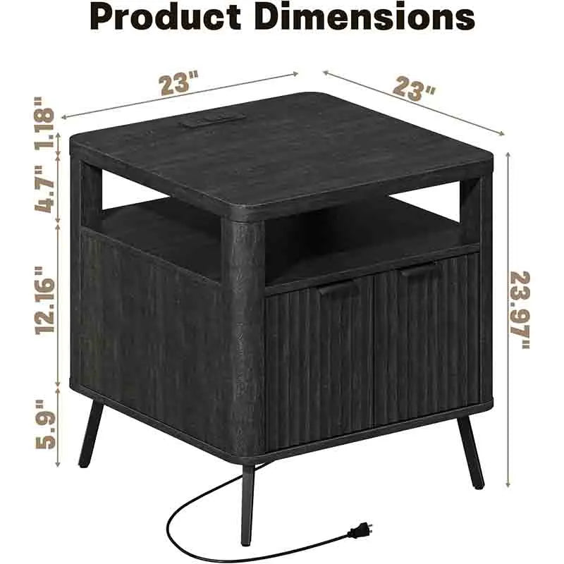 Yoobure 24" End Table with Open Shelf