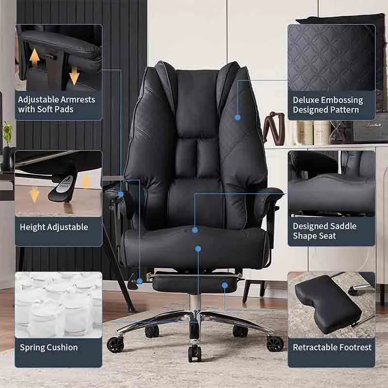 Yoobure Big and Tall Office Chair Wide Seat with Foot Rest