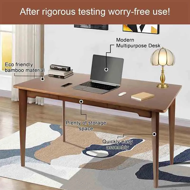 Yoobure Bamboo Multipurpose Study Writing Desk with Drawer