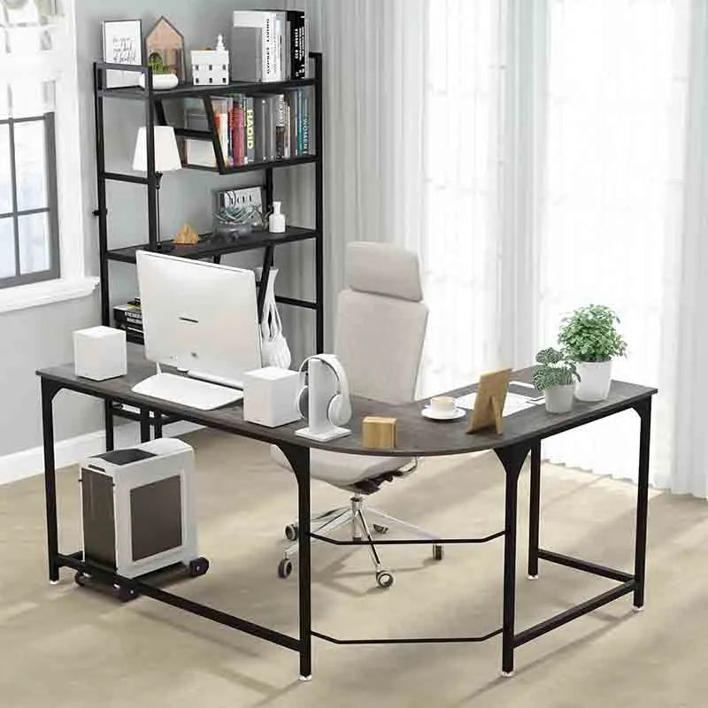 Yoobure Reversible L Shaped Desk Balck Frame