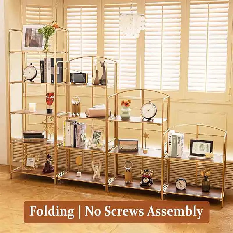 Yoobure No Assembly Folding Bookshelf Book Shelf