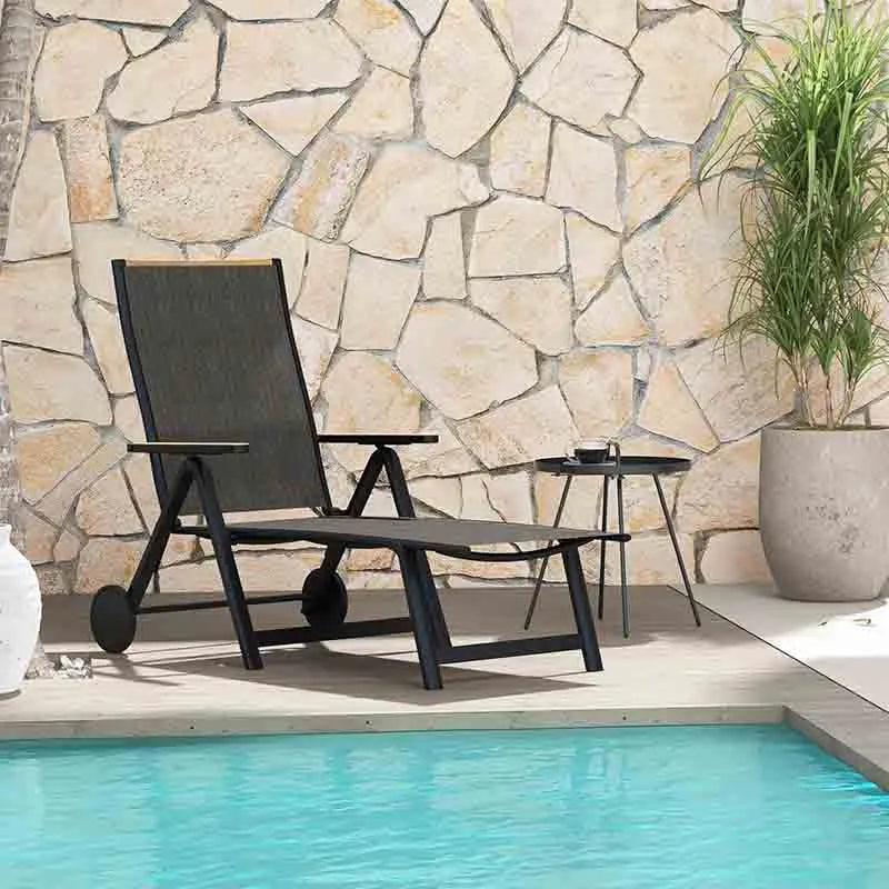 Yoobure Outdoor Chaise Lounge Chair Set of 2 Wheels
