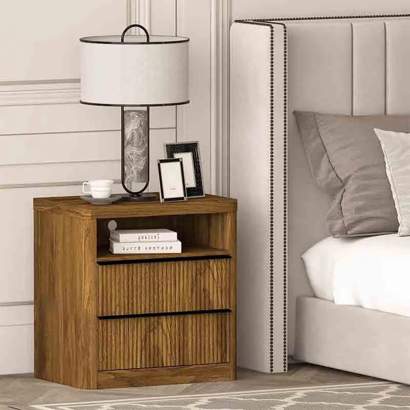 Yoobure Nightstands with Drawer Storage Bedside Table Large