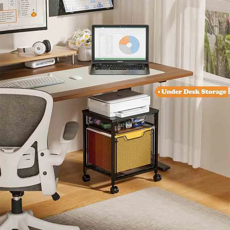 Yoobure Rolling File Cabinet Cart, Printer Stand with Drawer