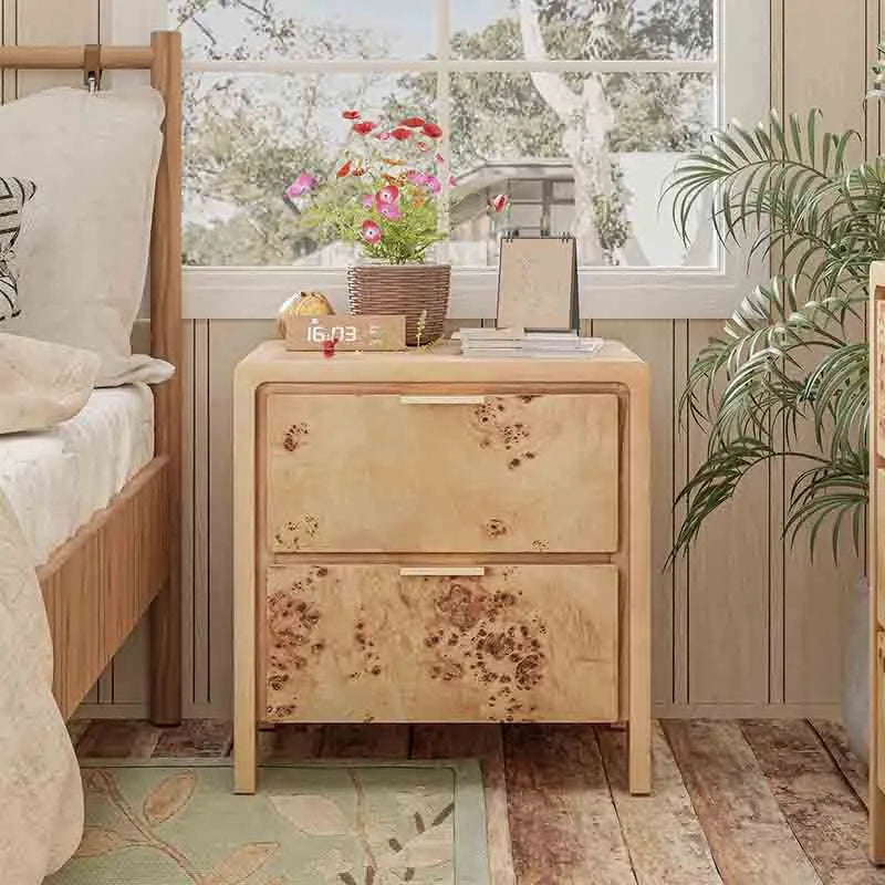 Yoobure Fully Assembled Farmhouse Nightstand with Drawer