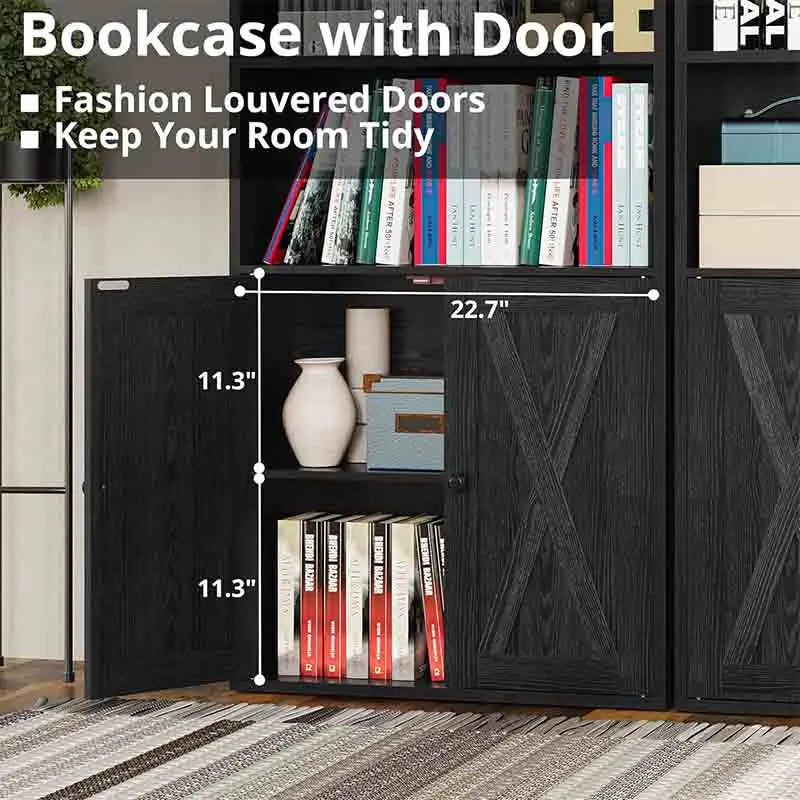 Yoobure Industrial Bookshelves and Bookcases with Doors