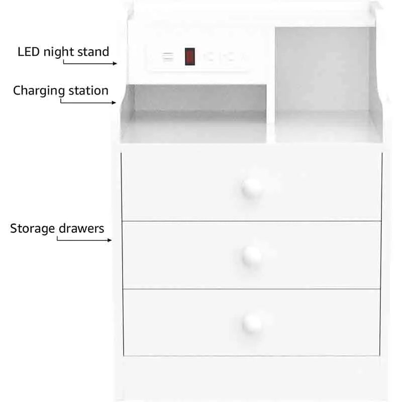 Yoobure Night Stand with Hutch