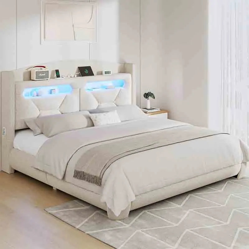 Yoobure Bed Frame Full Size Soft Thickened Board Bedframe