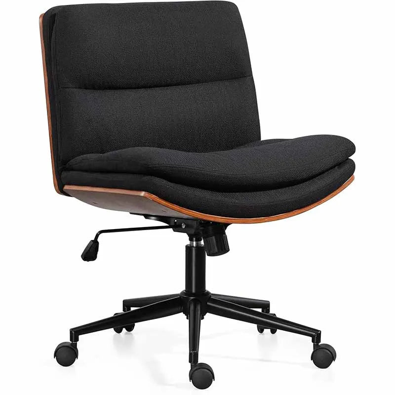 Adjustable Wide Swivel Task Chair, Black