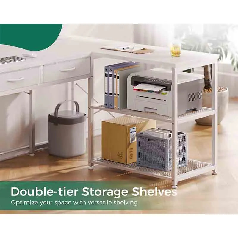 Yoobure 53 Inch L Shaped Computer Desk with Drawers