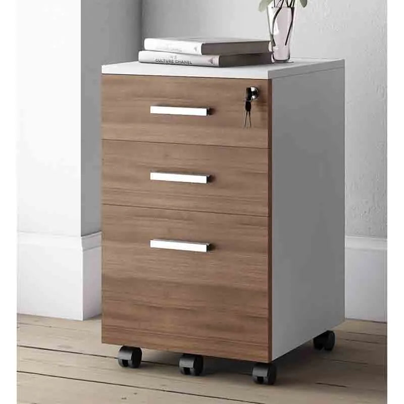 Yoobure 3-Drawer Wood File Cabinet with Lock