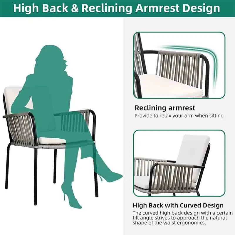 Yoobure Outdoor Dining Chair Set of 2
