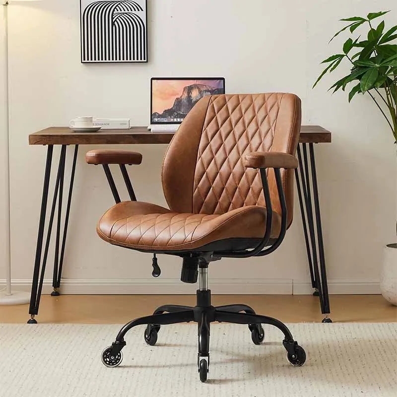 Modern Ergonomic Office Desk Chair, Brown