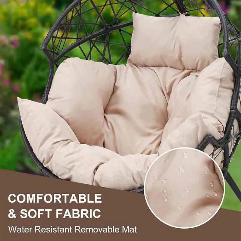 Yoobure Outdoor Patio Egg Chair Indoor Wicker Lounger Chair