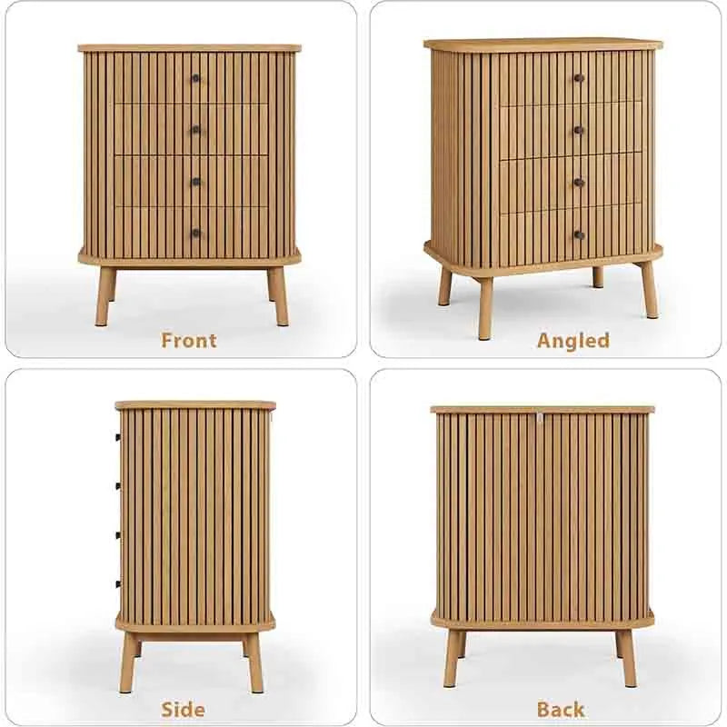 Yoobure 4 Drawer Dressers Nightstand Chest of Drawers