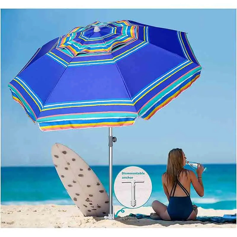 Yoobure Heavy Duty High Wind Beach Umbrella Parasols