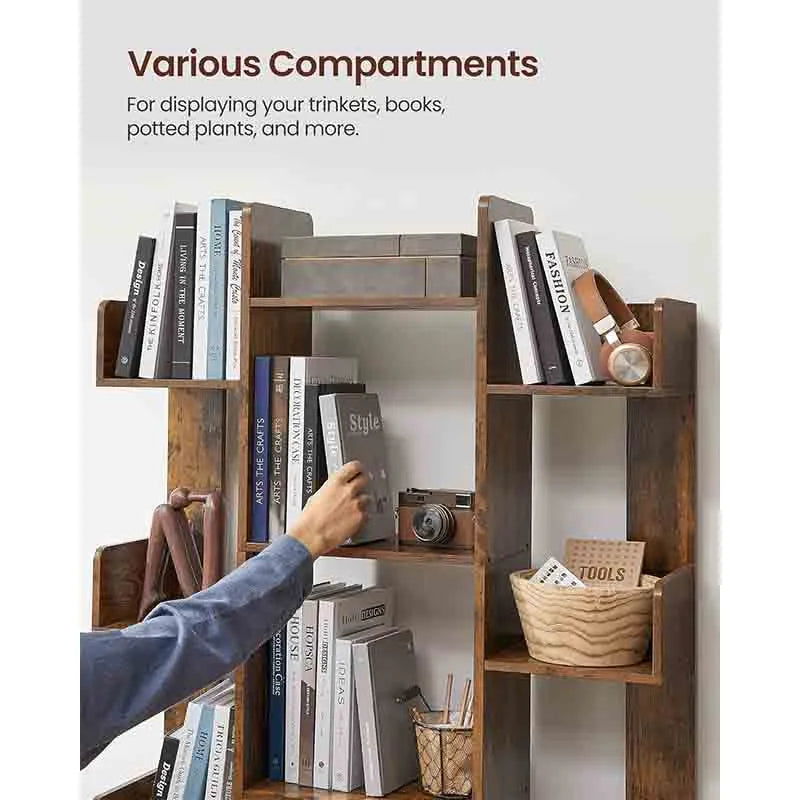 Yoobure Tree-Shaped Bookcase with 13 Storage Shelves