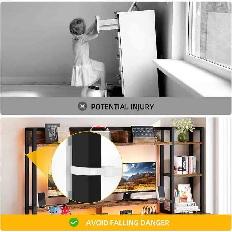 Yoobure 59.1" Office Desk with Power Outlets & LED Lights