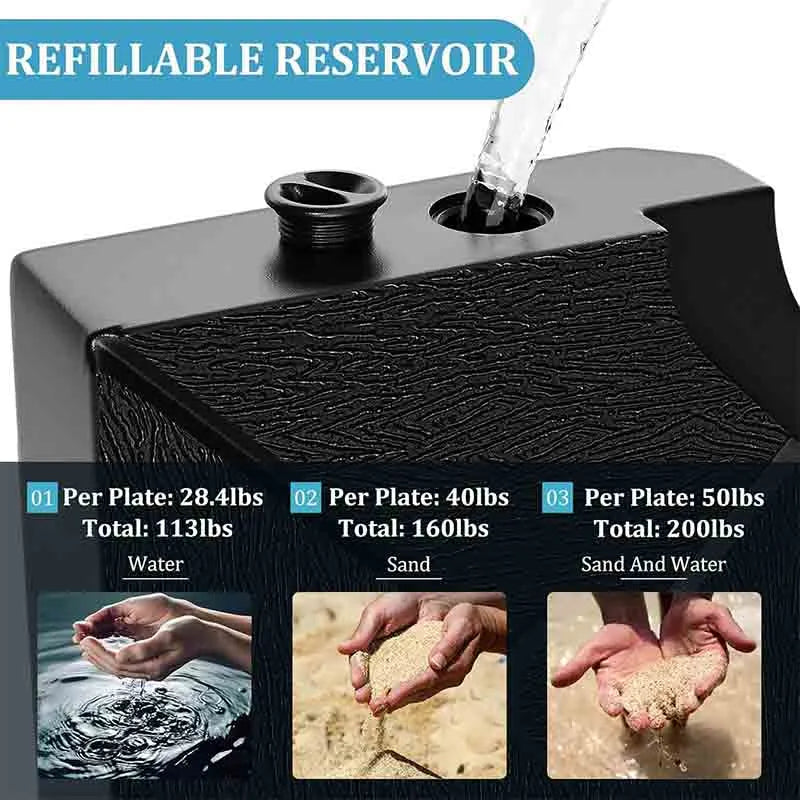 Yoobure 4-Piece Umbrella Base Outdoor Patio Umbrella Stand
