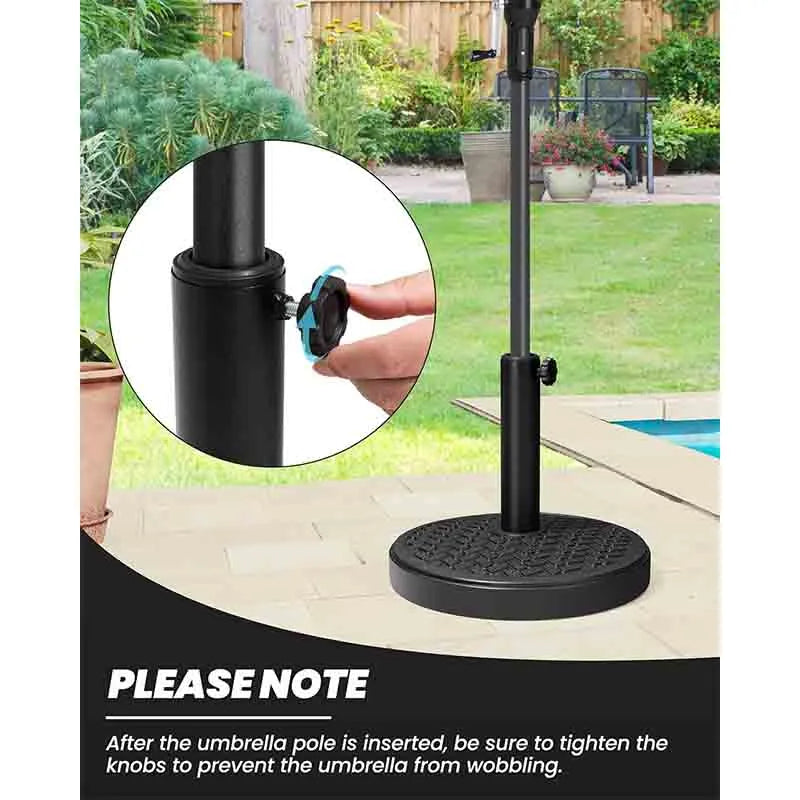 Yoobure Round Patio Umbrella Base for Market Umbrella