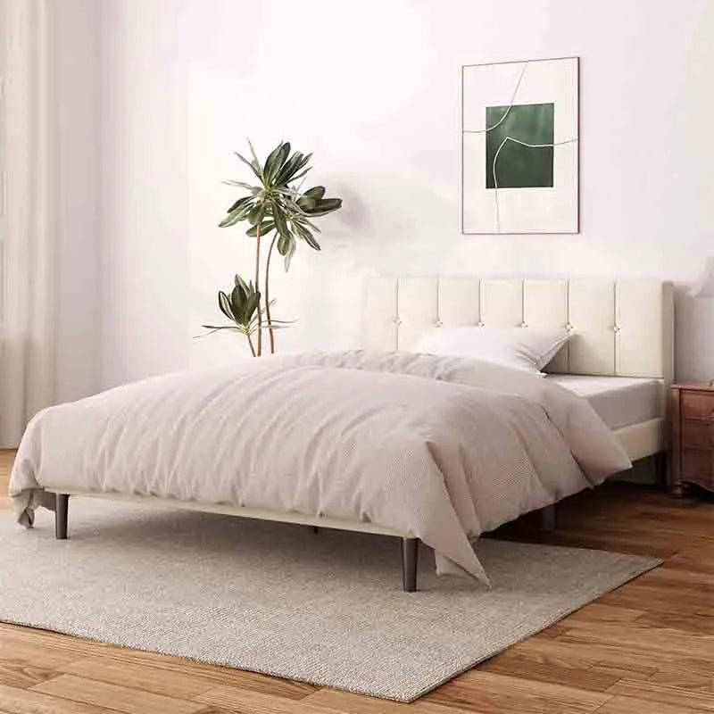 Yoobure Queen Size Bed Frame with Upholstered Headboard