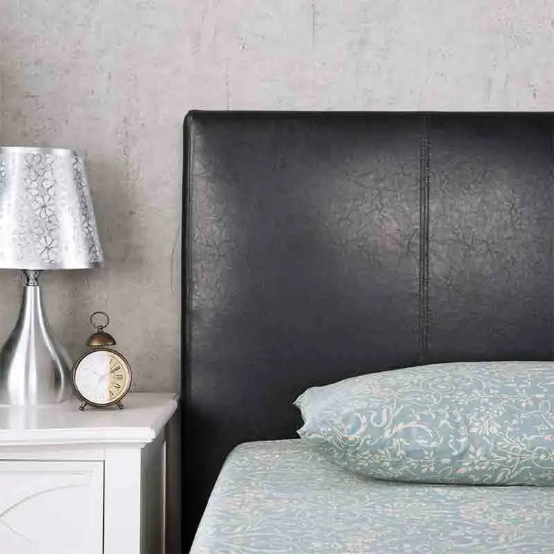Yoobure Leather Upholstered Platform Bed Frame, Wood Slat
