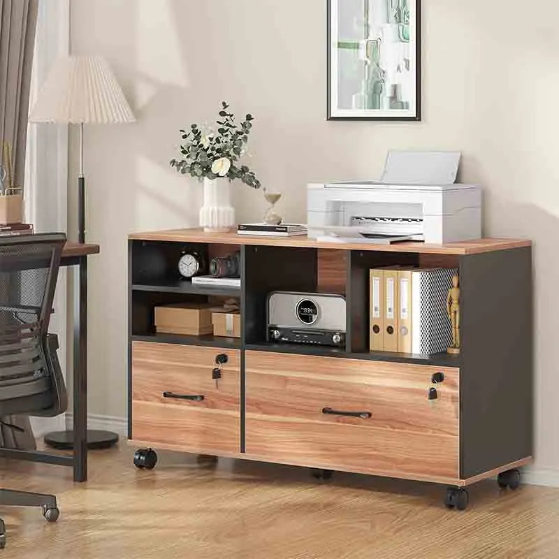 Yoobure Mobile Large Lateral File Cabinet with Lock