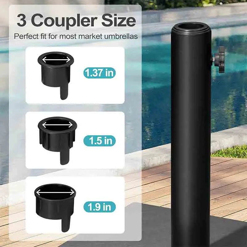 Yoobure Patio Umbrella Base Umbrella Stand with Wheels