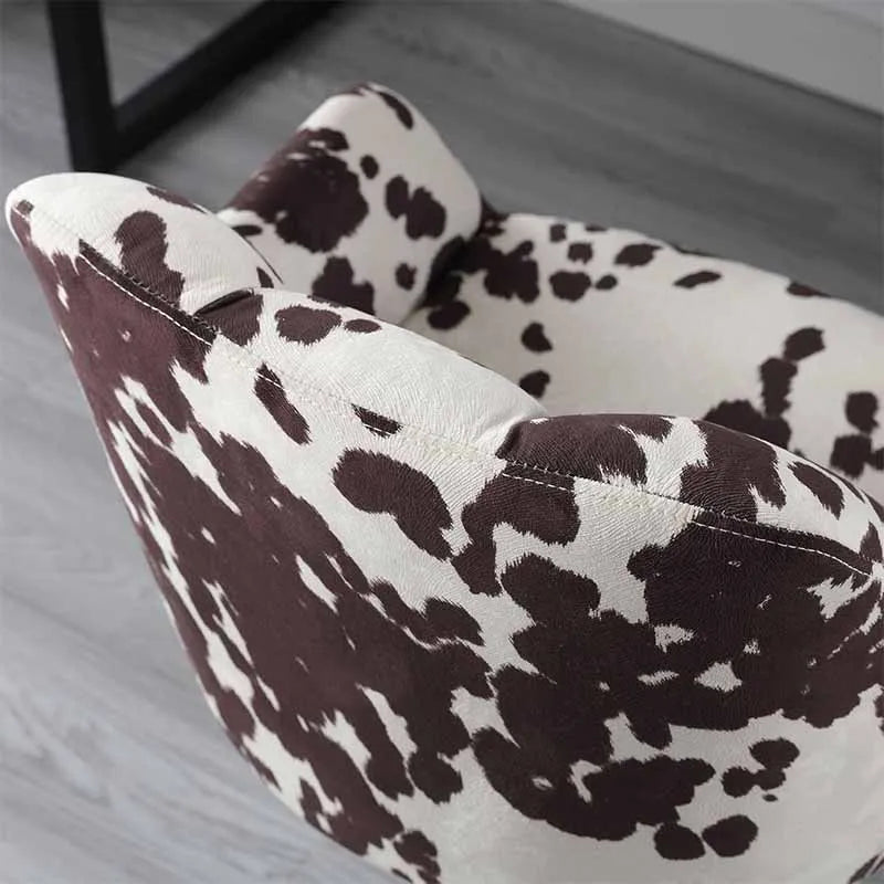 Yoobure Square Tufted Mid-Back Home Office Chair, Cowhide Print