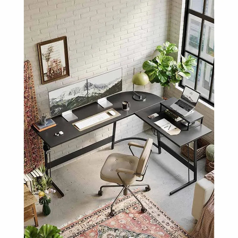 Yoobure 59.1" Home Office Workstation with Small Table, Black