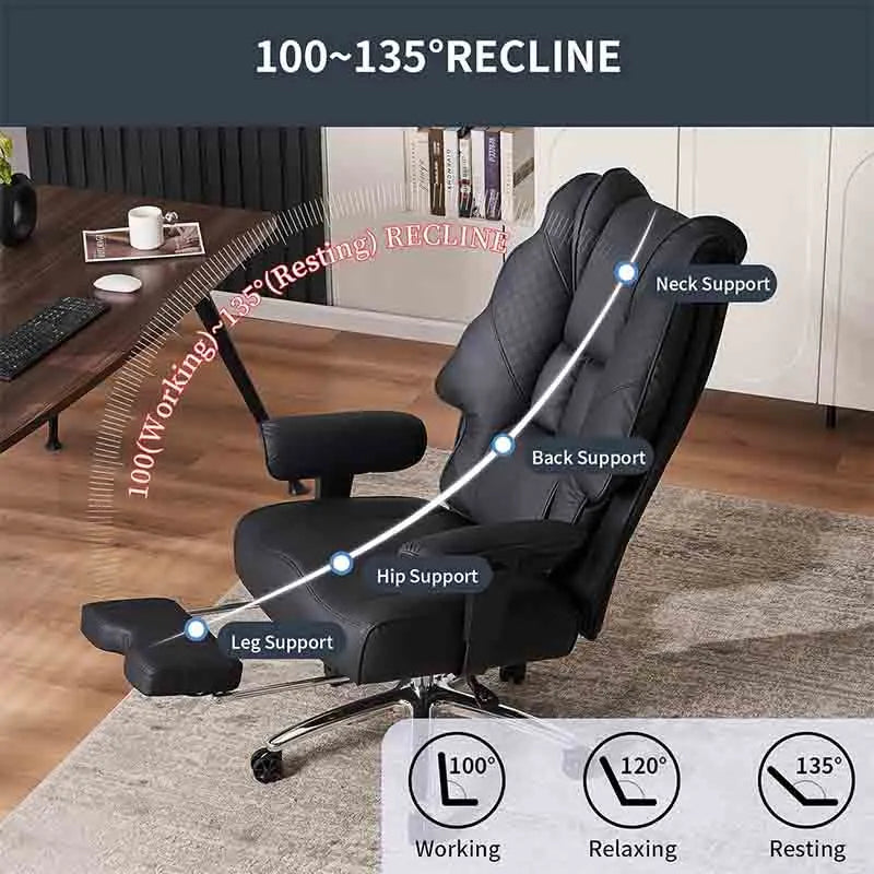 Yoobure Big and Tall Office Chair Wide Seat with Foot Rest