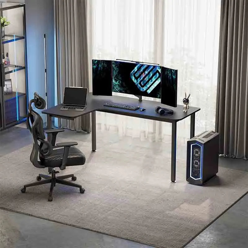 Yoobure 60 Inch Black Corner L Shaped Computer Desk