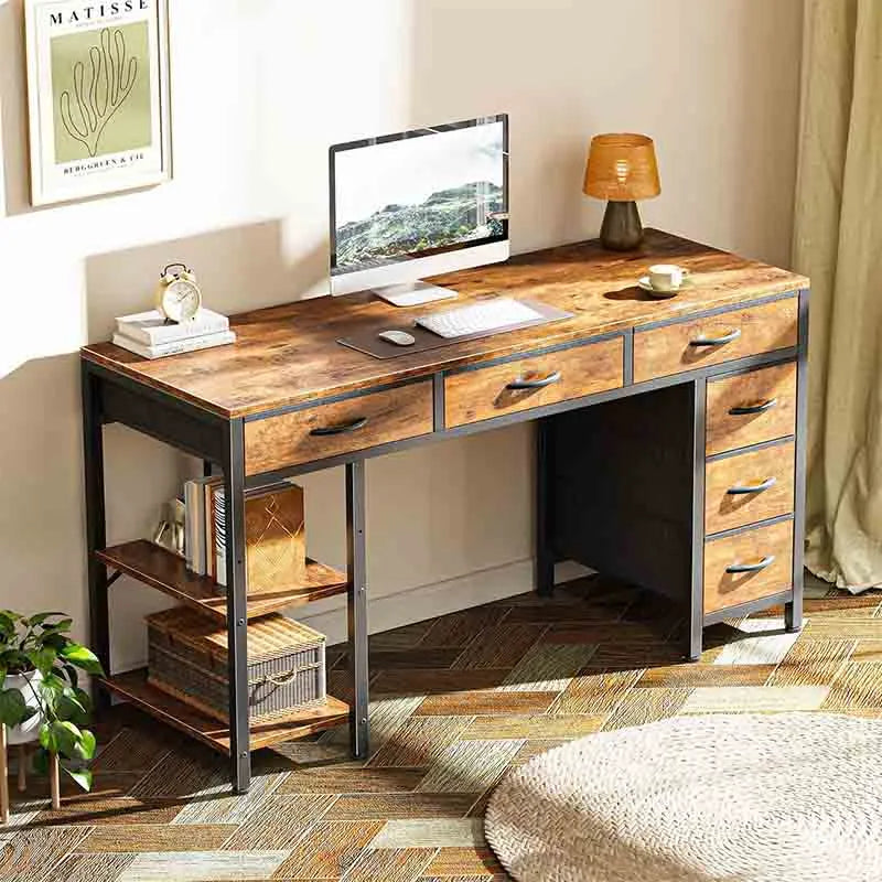 Yoobure 47 Inch Computer Desk with 6 Drawers