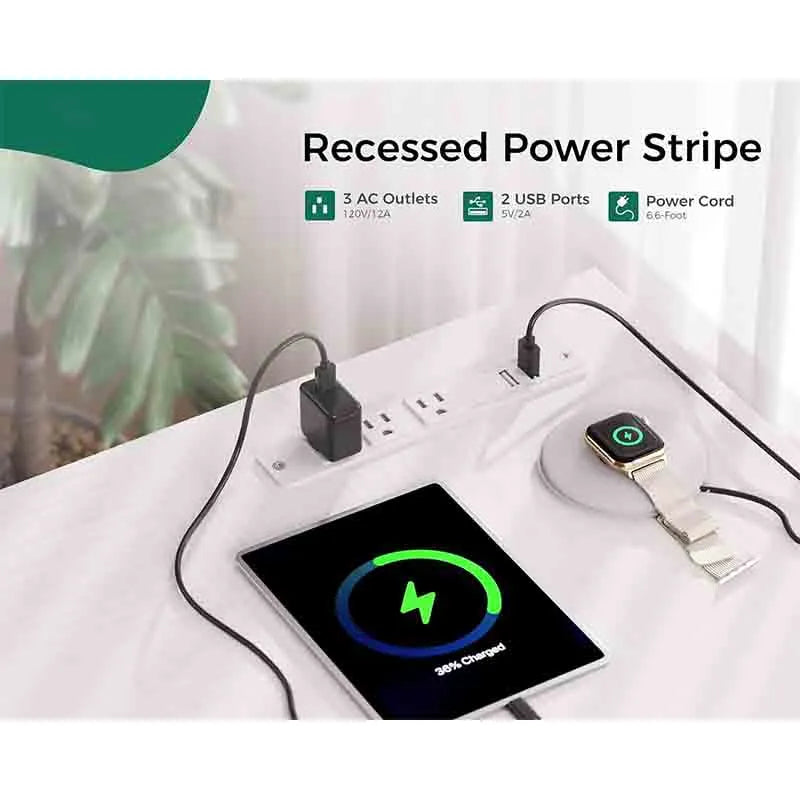 Yoobure 53 Inch L Shaped Computer Desk with Drawers