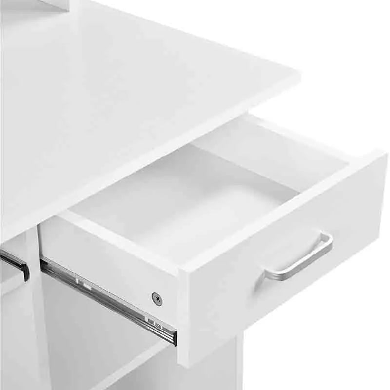 Yoobure Wood Computer Desk with Keyboard Tray and Drawers